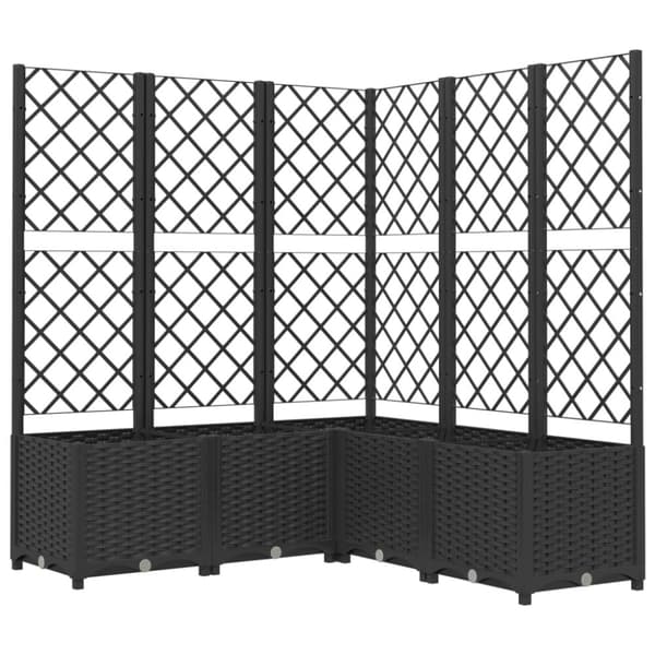 Krukor & odlingslådor - Living Odlingslåda med spaljé svart 120x120x136 cm PP
