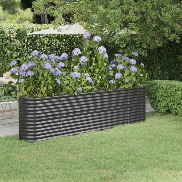 Plantekrukker - Living plantekasse 260x40x68 cm pulverlakeret stål antracitgrå