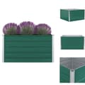 Pikkukuva 1 / 7: Kukkaruukut & istutuslaatikot - Living Korotettu puutarhalaatikko 100x100x45cm galvanoitu teräs vihreä