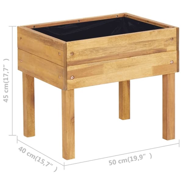 Plantekrukker - Living forhøjet plantekasse 50 x 40 x 45 cm massivt akacietræ
