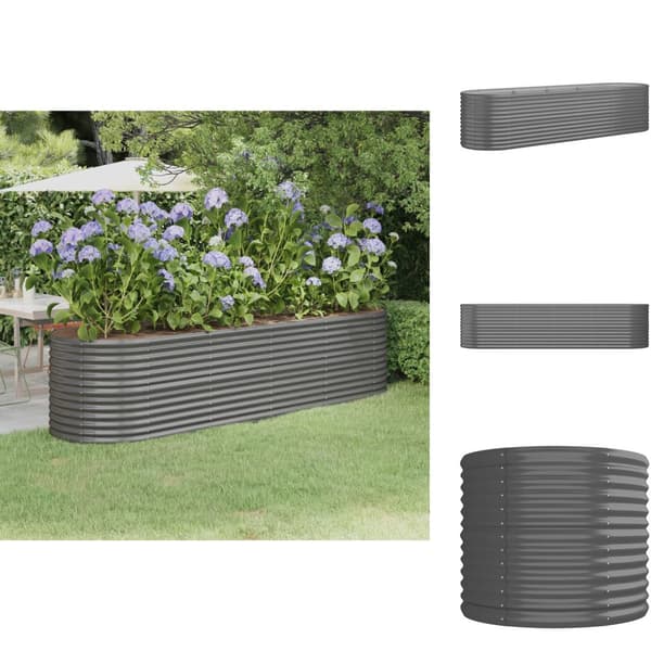 Plantekrukker - Living plantekasse 296x80x68 cm pulverlakeret stål grå