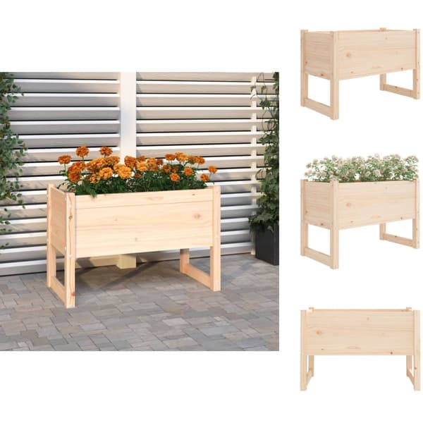 Plantekrukker - Living plantekasse 78x40x52 cm massivt fyrretræ