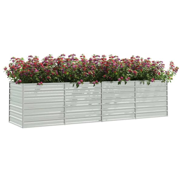 Plantekrukker - Living højbed 320x80x77 cm galvaniseret stål sølvfarvet