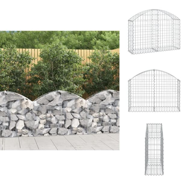 Plantekrukker - Living buet gabionkurv 100x30x60/80 cm galvaniseret jern