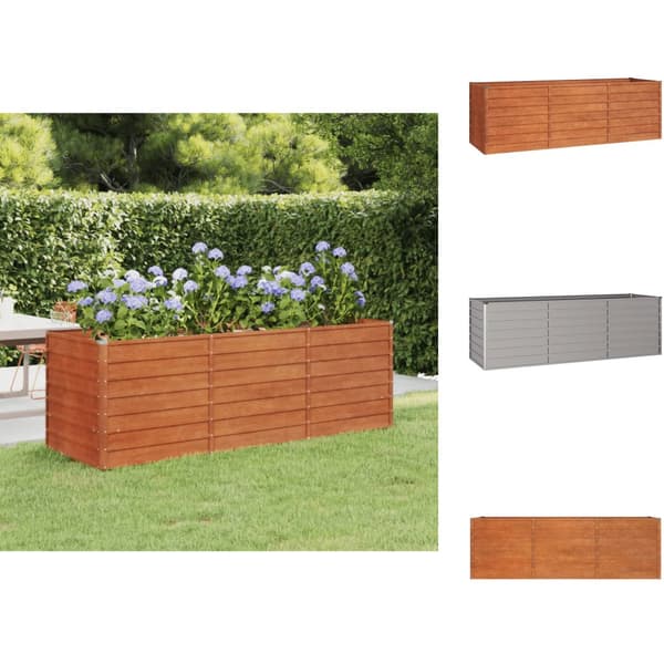 Plantekrukker - Living højbed 240x80x77 cm cortenstål rustfarvet