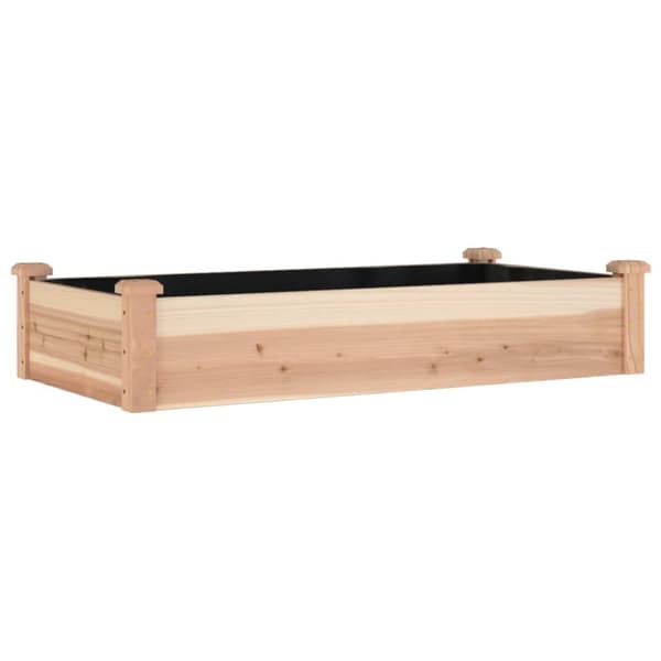 Plantekrukker - Living højbed med foring 120x60x25 cm massivt fyrretræ