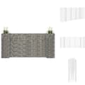 Miniatyrbillede 1 af 7: Plantekrukker - Living H-formet gabion-plantekasse 260x40x120 cm stål