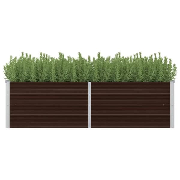 Plantekrukker - Living hævet plantekasse 160x40x45 cm galvaniseret stål brun