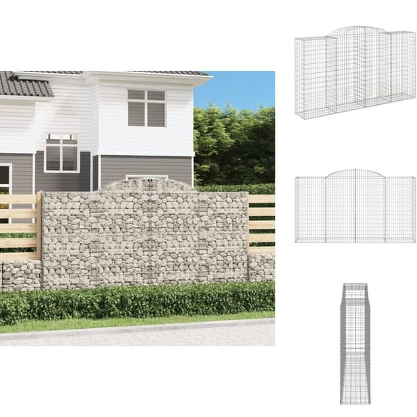 Plantekrukker - Living buet gabionkurv 300x50x160/180 cm galvaniseret jern