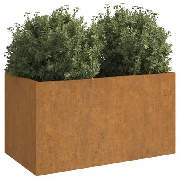 Krukor & odlingslådor - Living Odlingslåda 62x30x29 cm rosttrögt stål
