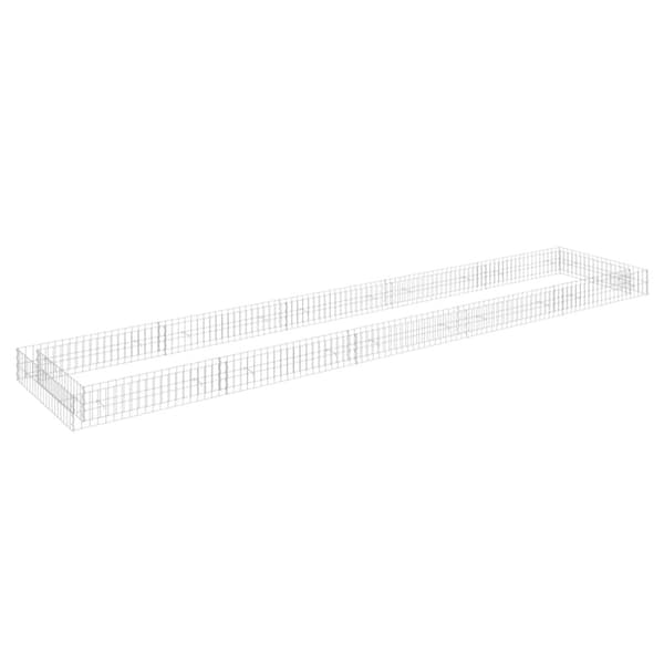 Plantekrukker - Living gabion-højbed 500x100x20 cm galvaniseret stål