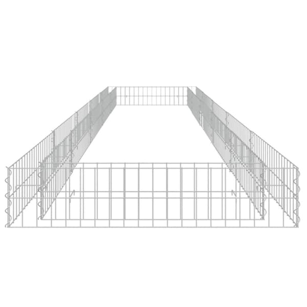 Plantekrukker - Living gabion-højbed 500x100x20 cm galvaniseret stål