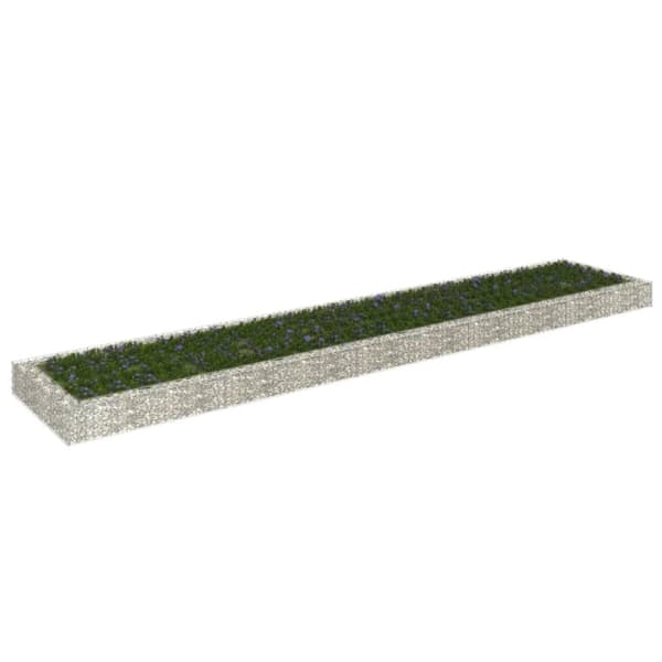 Plantekrukker - Living gabion-højbed 500x100x20 cm galvaniseret stål