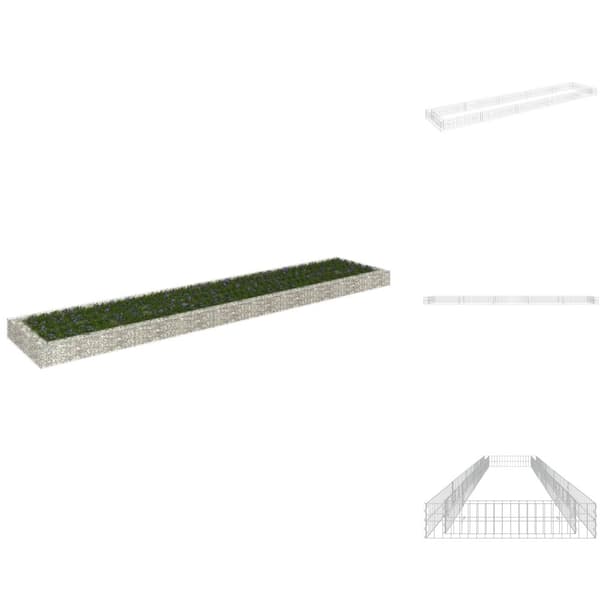 Plantekrukker - Living gabion-højbed 500x100x20 cm galvaniseret stål