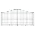 Miniatyrbillede 5 af 7: Plantekrukker - Living buede gabionkurve 6 stk. 200x50x80/100 cm galvaniseret jern