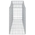 Miniatyrbillede 6 af 7: Plantekrukker - Living buede gabionkurve 6 stk. 200x50x80/100 cm galvaniseret jern