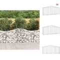 Miniatyrbillede 1 af 7: Plantekrukker - Living buede gabionkurve 6 stk. 200x50x80/100 cm galvaniseret jern