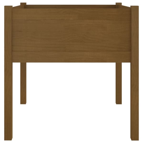 Plantekrukker - Living plantekasse 70x70x70 cm massivt fyrretræ gyldenbrun