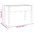 Pikkukuva 9 / 9: Kukkaruukut & istutuslaatikot - Living Kukkalaatikko pyörillä ja vuorauksella 118x59x80 cm täysi kuusi