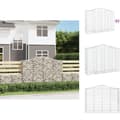 Miniatyrbillede 1 af 7: Plantekrukker - Living buede gabionkurve 2 stk. 200x50x140/160 cm galvaniseret jern
