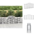 Miniatyrbild 1 av 6: Krukor & odlingslådor - Living Gabion bågformad 200x50x80/100 cm galvaniserat järn