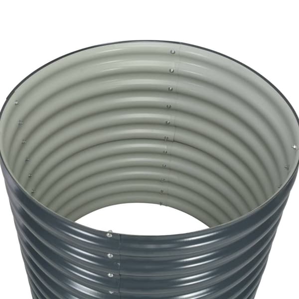 Plantekrukker - Living forhøjet plantekasse 80x80x81 cm galvaniseret stål grå