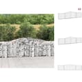 Miniatyrbillede 1 af 7: Plantekrukker - Living buede gabionkurve 3 stk. 400x30x80/100 cm galvaniseret jern