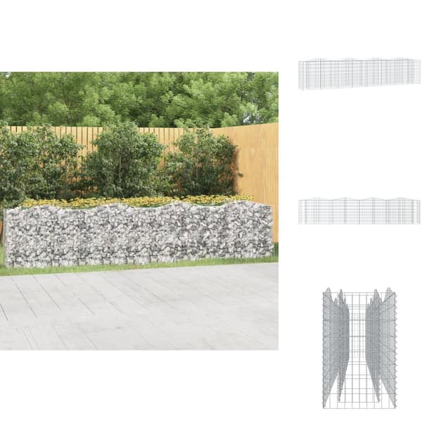 Plantekrukker - Living buet gabion-højbed 400x50x100 cm galvaniseret jern