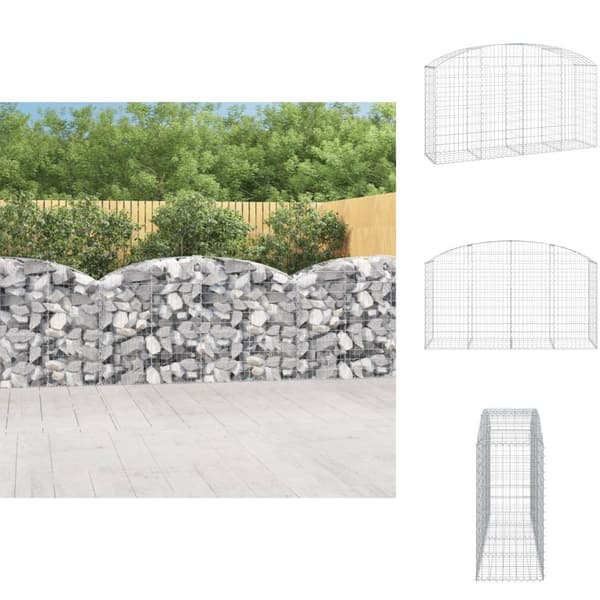 Plantekrukker - Living buet gabionkurv 200x50x100/120 cm galvaniseret jern