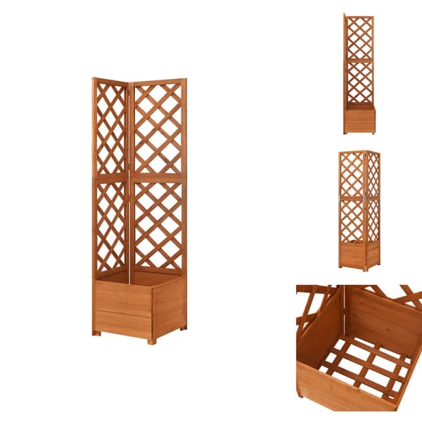 Plantekrukker - Living espalier med plantekasse til hjørne 40x40x150 cm fyrretræ