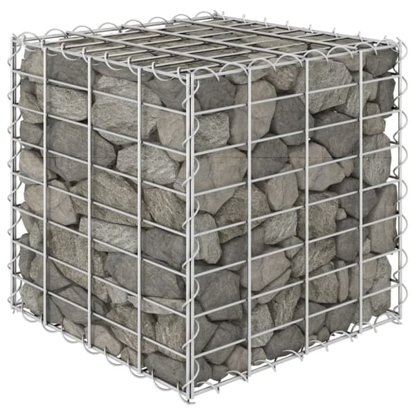 Krukor & odlingslådor - Living Planteringsgabion upphöjd stål 40x40x40 cm