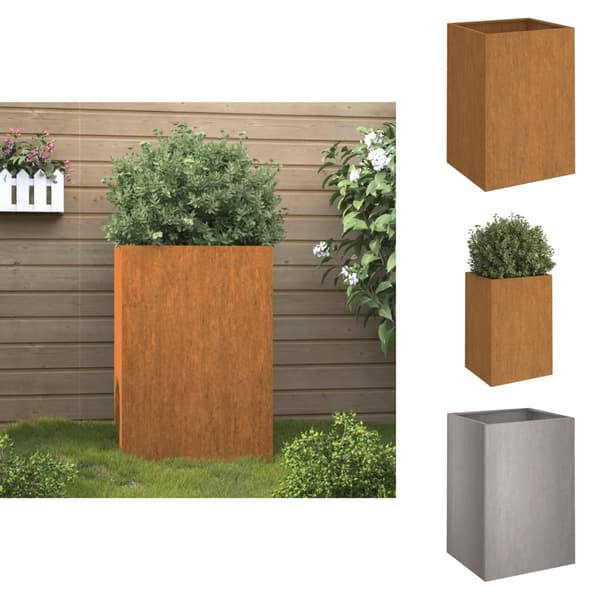 Plantekrukker - Living plantekasse 52x48x75 cm cortenstål