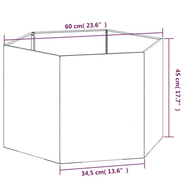 Plantekrukker - Living plantekasse 60x60x45 cm cortenstål rustfarvet