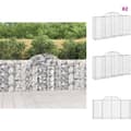 Miniatyrbillede 1 af 7: Plantekrukker - Living buede gabionkurve 2 stk. 200x30x100/120 cm galvaniseret jern