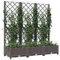 Miniatyrbillede 4 af 9: Plantekrukker - Living plantekasse med espalier 120x40x121,5 cm PP brun