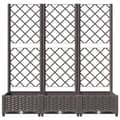 Miniatyrbillede 5 af 9: Plantekrukker - Living plantekasse med espalier 120x40x121,5 cm PP brun