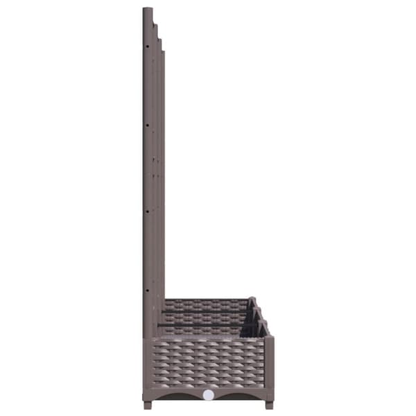 Plantekrukker - Living plantekasse med espalier 120x40x121,5 cm PP brun