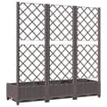 Miniatyrbillede 7 af 9: Plantekrukker - Living plantekasse med espalier 120x40x121,5 cm PP brun