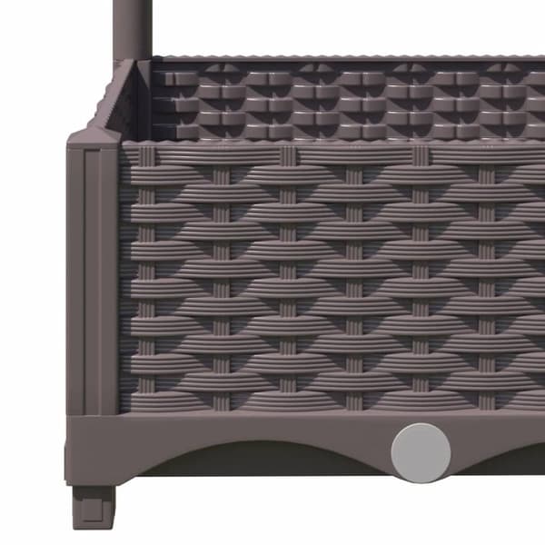 Plantekrukker - Living plantekasse med espalier 120x40x121,5 cm PP brun