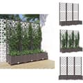 Miniatyrbillede 1 af 9: Plantekrukker - Living plantekasse med espalier 120x40x121,5 cm PP brun