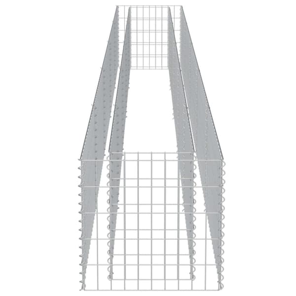 Plantekrukker - Living gabion-højbed 450x50x50 cm galvaniseret stål