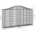Miniatyrbillede 6 af 6: Plantekrukker - Living buet gabionkurv 200x30x100/120 cm galvaniseret jern