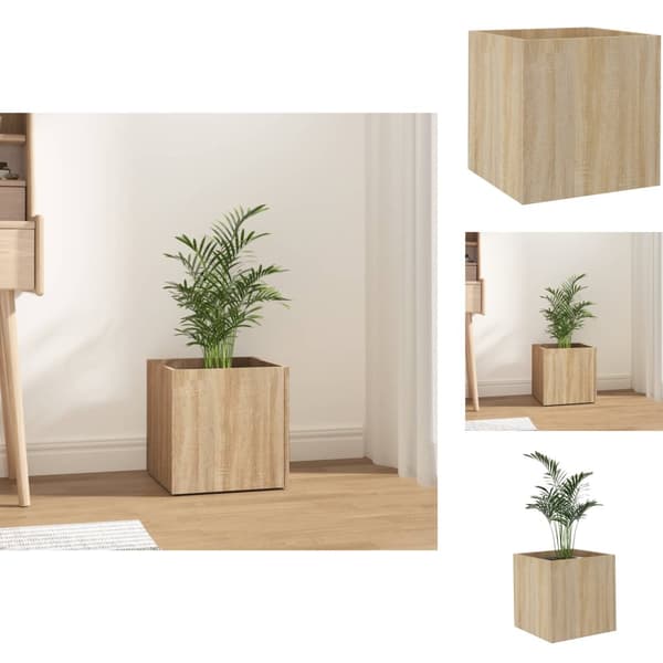Krukor & odlingslådor - Living Odlingslåda sonoma ek 40x40x40 cm konstruerat trä