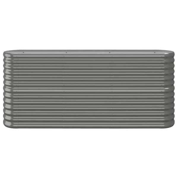 Krukor & odlingslådor - Living Odlingslåda pulverlackerat stål 152x40x68 cm grå