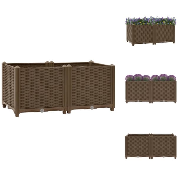 Plantekrukker - Living højbed 80x40x38 cm polypropylen