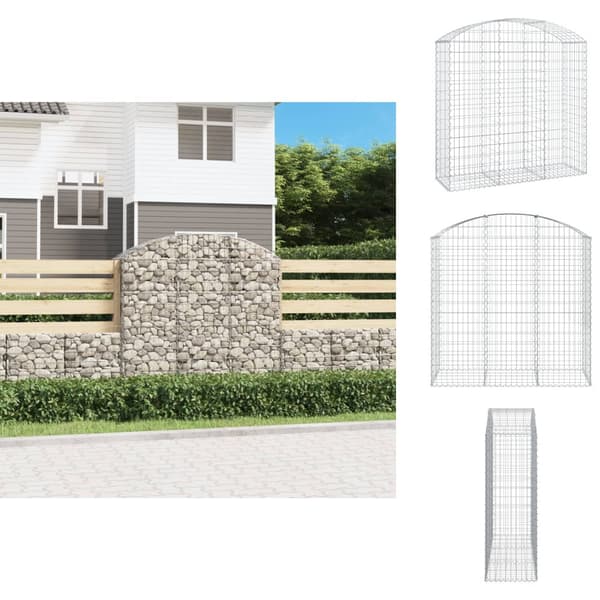 Plantekrukker - Living buet gabionkurv 150x50x140/160 cm galvaniseret jern