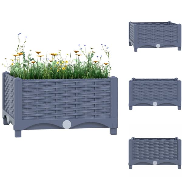 Plantekrukker - Living højbed 40x40x23 cm polypropylen