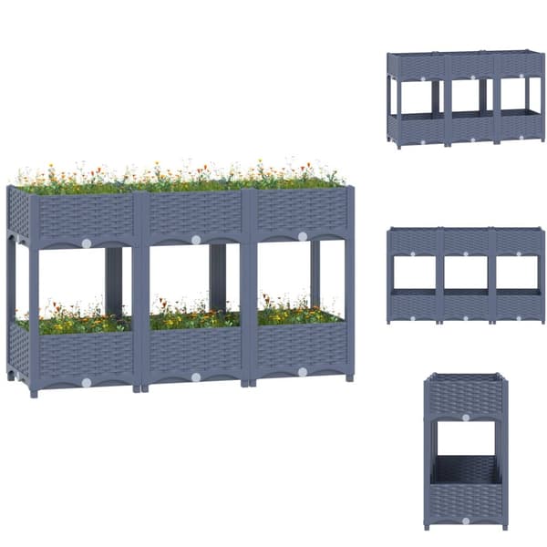 Plantekrukker - Living højbed 120x40x71 cm polypropylen