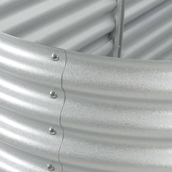 Krukor & odlingslådor - Living Odlingslåda upphöjd galvaniserat stål 240x80x44 cm silver