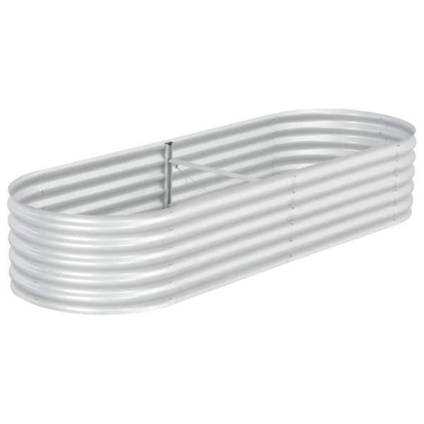 Krukor & odlingslådor - Living Odlingslåda upphöjd galvaniserat stål 240x80x44 cm silver